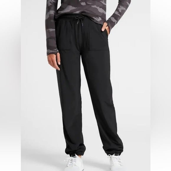 Athleta Other - Athleta Girl High Jump Black Lined Joggers Lightweight Pockets